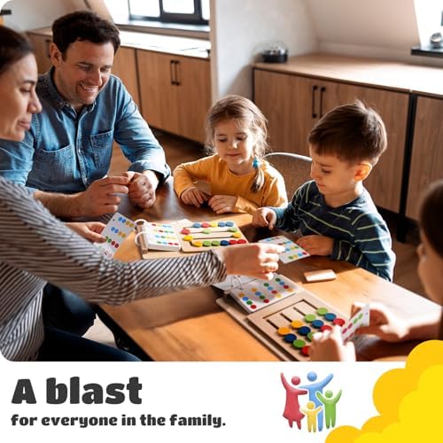 LiKee Slide Puzzle Color Sorting Matching Toys, Airplane Car Travel Busy Board for Toddler No-Lose-Parts and Portable, Montessori Wooden Educational Toys Board Games for Kids Boys Girls 3+ Years Old - Image 6