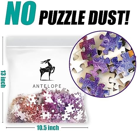 ANTELOPE Rainbow Moon 1000 Piece Jigsaw Puzzle for Adults, Space Theme, Paperboard, Round Puzzle, High Resolution, Matte Finish, No Dust, Includes Poster, 26.5 inches - Image 7