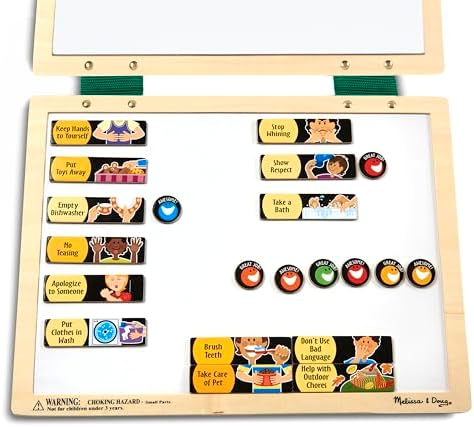 Melissa & Doug Deluxe Wooden Magnetic Responsibility Chart with 90 Magnets - Image 5