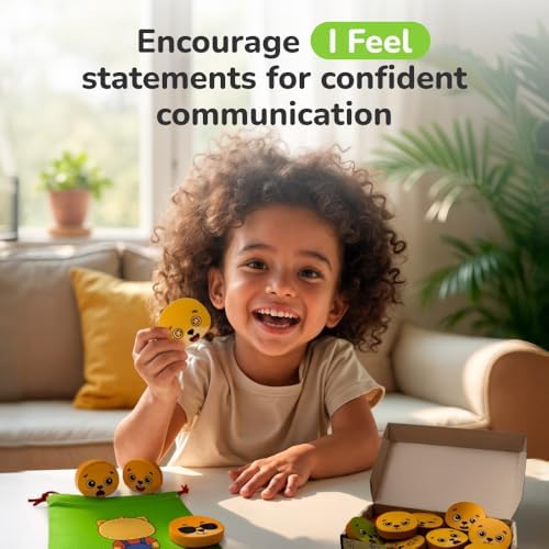 Bimi Boo Emotion Stacking Blocks for Toddlers - Montessori Social-Emotional Learning Toy Set (Set of 14 Wooden Stones) - Image 3