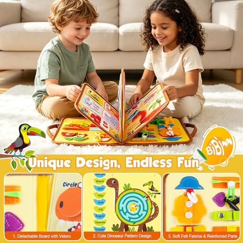 Busy Board Montessori Toys for 2 Year Old Boy Girl Birthday Gift Busy Book - Image 3