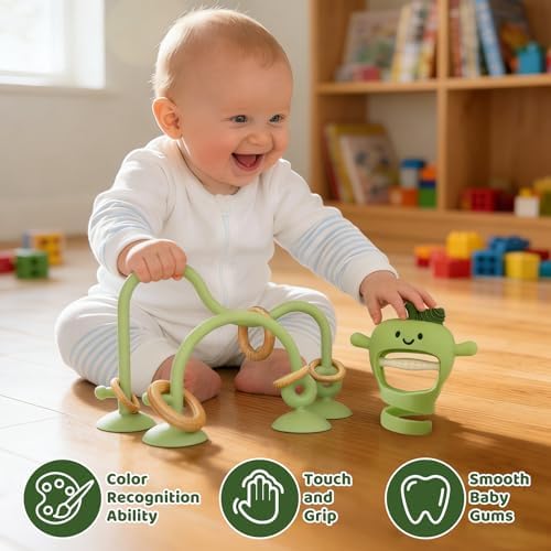 Baby High Chair Toy Teething Chew,Suction Cup Toys,BPA-Free Infant Teether - Image 6