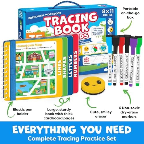 Tracing Books for Kids Ages 3-5 - Letter Tracing Activity Books for Kids Ages 3-5 - Preschool & Kindergarten Must Haves - Writing Practice & Learning Educational Toys for 3 Year Old - Image 2