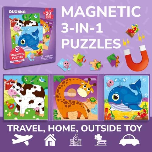 Magnetic Puzzles for Toddlers 3-5 - Kids Travel Toys for Boys and Girls - Image 2