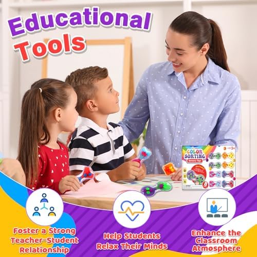 Sensory Fidget Toys for Kids Toddler: 16 Pack Color Sorting Squeeze Toys - Image 5