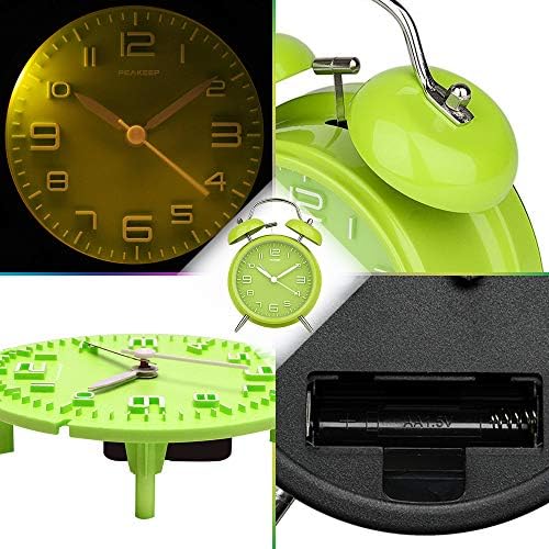Peakeep 4 Inches Twin Bell Loud Alarm Clock for Heavy Sleepers - Image 4