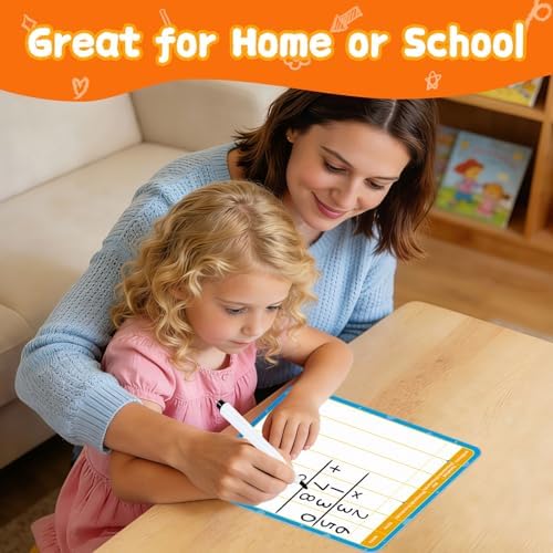 12 Pack Double Sided Division Dry Erase Board,12" x 9" Multiplication Flash Cards,Math Manipulatives Small White Board for Kids,Math Games Chart for Preschool Learning,Homeschool Essentials - Image 5