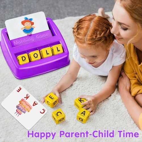 HahaGift Toddler Girl Toys Age 3 4 5 6 7，Matching Letter Game Preschool Learning Educational Toys for Kids 3-8 Year Old Boys Girls, Best Christmas Birthday Toy Gift for 3 4 5 Years Old Kindergartener - Image 6