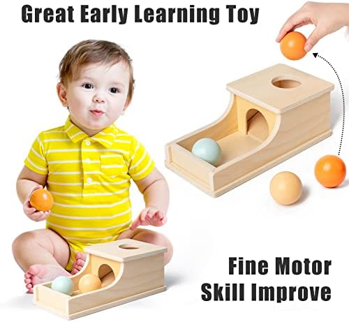 Busy edition Montessori Toys for Babies 6-12 Months Object Permanence Box Wooden Ball Drop Toy Play for 6 Month 1 2 3 Year Old Toddlers Infant Early Age Toy - Image 5