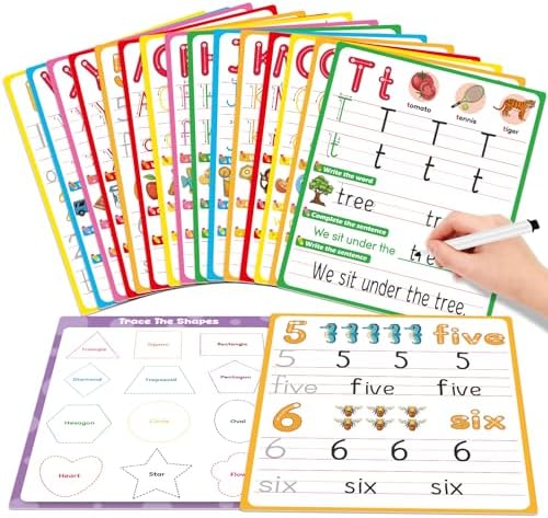 16PACK Alphabet Numbers Shapes Flash Cards,Sentence Building by Unknown
