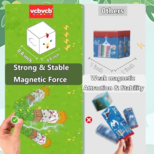 Forest Monster Magnetic Blocks - 200 PCS Pixel World Magnetic Building Blocks STEM Toy for Kids | Educational Construction Gift for Boys & Girls (Ages 3-12) - Image 2