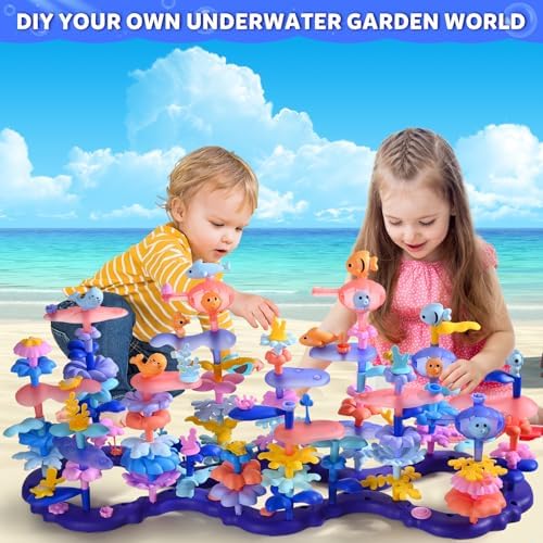 Doloowee 156Pcs Marine Coral Flower Garden Building Toys for Girls Age 3-8 - Image 5