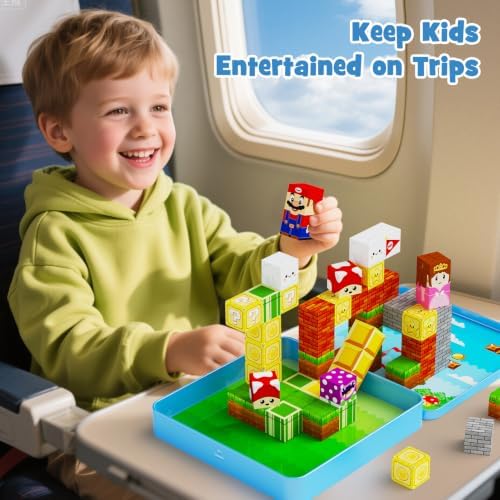 Travel Magnetic Blocks Kids Toys: 49 PCS Mini Magnets Cubes with Iron Box - Image 3