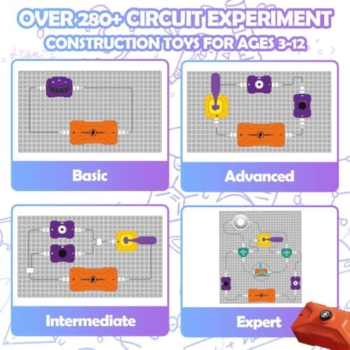 STEM Electronics Kit for Kids 3+, 45 Circuit Parts, 380 Experiments - Image 2