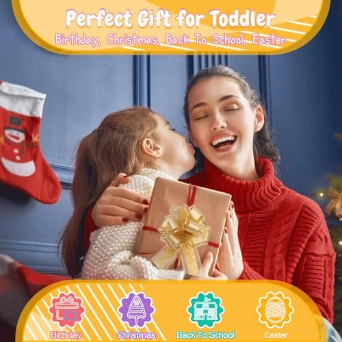 Busy Board with LED Light Switches, Montessori Toys for 1 2 3 Years Old, Toddlers Wooden Toy Sensory Activity Board, Travel Toys for 1+ Year Old Boy & Girl Birthday Gift - Image 4