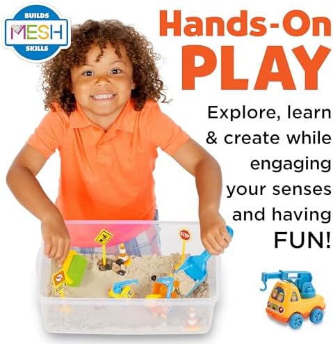 Creativity for Kids Sensory Bin: Construction Zone Playset - Preschool Learning Activities, Excavator Toys for Boys Ages 3-5+, Outdoor Toys and Gifts for Kids - Image 2