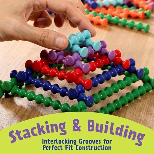 POPULAR PLAYTHINGS Playstix Construction Toy Set, 150 Piece Kit - Image 2