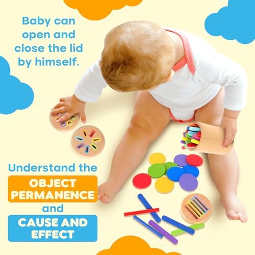 Wooden Montessori Baby Toddler Toys 3in 1 Learning Fine Motor Preschool Toy - Image 4