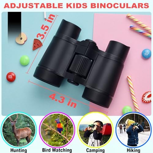 Kids Binoculars Ages 3-12 with Compass & Whistle - Image 6