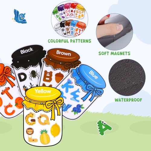 10Pcs Magnetic Color Sorting Cute Alphabet Animals Shape Matching for Kids - Image 3