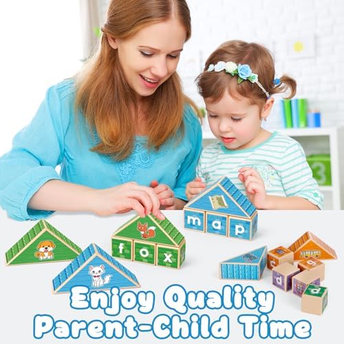 Edulok CVC Word Games, Phonics Game for Kids, Spelling Games, Preschool Learning Activities, Building Blocks for Toddlers, Learn to Read, English Learning Tools, Kindergarten Classroom Must Haves - Image 2