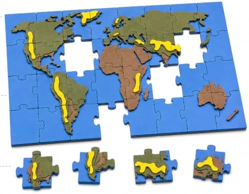 3D Topographic World Map Puzzle Set - Image 2