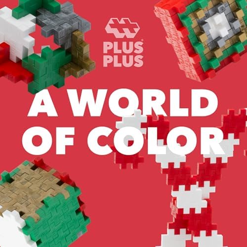 PLUS PLUS 240 Piece Holiday Mix - Mini Waffle Blocks, Classroom Must Haves - Image 5