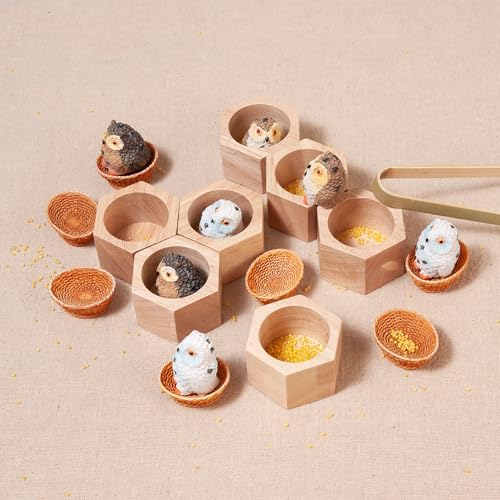 Sorting Stacking Wooden Toys for Toddlers Owl Montessori Toys - Image 3