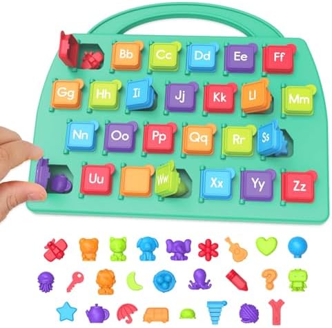 Learning Resources Lift-a-Letter Alphabet Board - Alphabet Learning Toys for Toddlers, Toddler Educational Toys for Phonics and Fine Motor Skills, Letter Recognition and Language Development ABC Toy by LearningResources