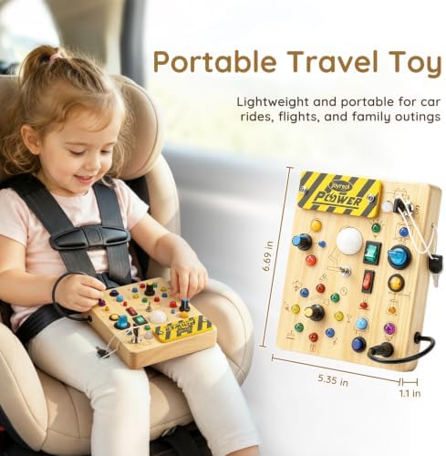 Joyreal Busy Board for Toddlers - Montessori Toys for 1 2 3 Year Old - Image 5