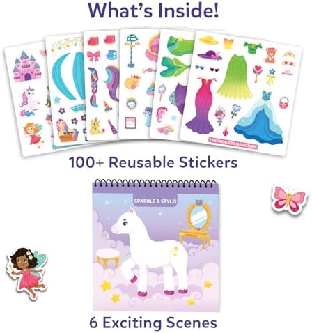 Skillmatics Peelies – Unicorns & Princesses, Reusable Sticker Activity Book - Image 3