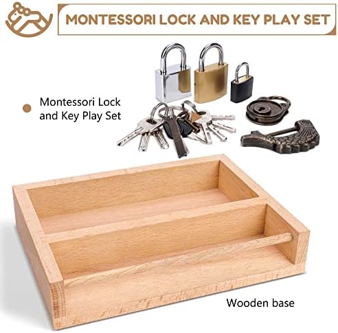 Woodtoe Montessori Lock and Key Toy Set, Wooden Learning Toy for Kids 3‑6 - Image 2