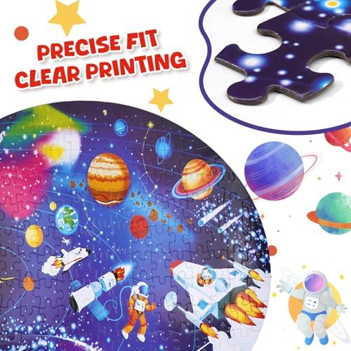Floor Puzzle for Kids Ages 4-8 Solar System Jigsaw Puzzle - Image 3