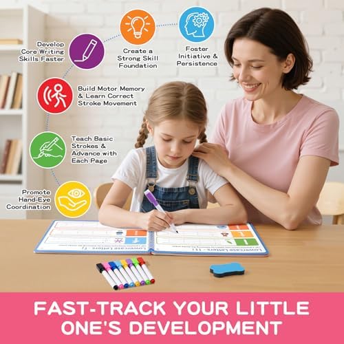 Preschool Learning Activities, Tracing Books for Kids Ages 3-5, Toddler Handwriting Practice Busy Book, ABC Alphabet Letter Number Tracing, Pre-K Kindergarten Workbook Activity Book for 3 4 5 Year Old - Image 5