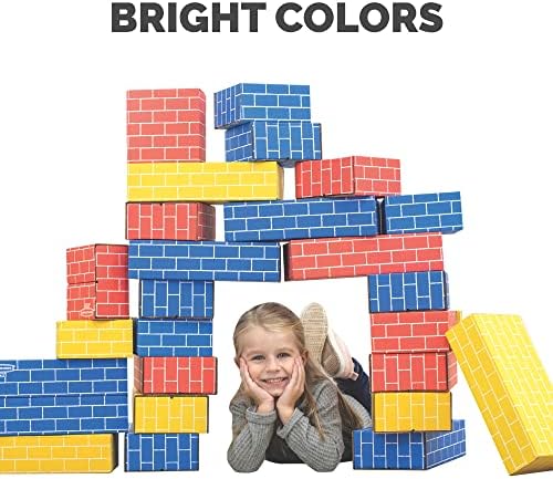 BB at Play Heavy Duty Kids Jumbo Cardboard Building Blocks, 20 PK - Image 6