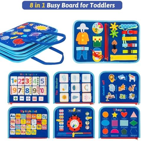 Toddler Busy Board Montessori Toys, Sensory Busy Book for 3 4 5 6Year Old - Image 4