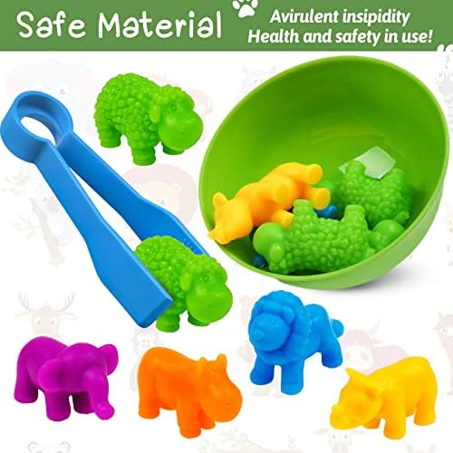Counting Animals Toy Matching Games with Sorting Bowls Sorting Toys for Toddlers Preschool Learning Activities for Math Color Sensory Montessori Fine Motor Skills Toys for 3 4 5 Years Old Boys Girls - Image 4