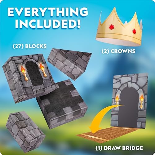 National Geographic Jumbo Cardboard Building Blocks 30-Piece Castle Set - Image 5
