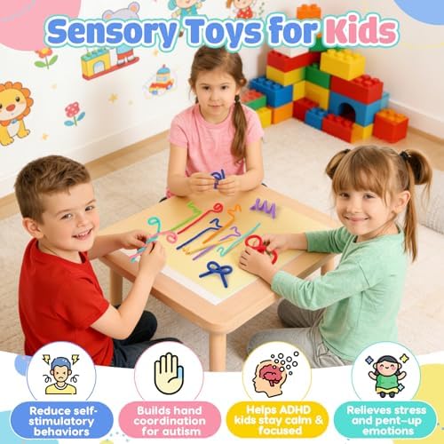 Sensory Toys Fidget Sticks for Kids: 8 Pack Creative Silicone Fidget Sticks - Quiet Desk Fidgets for Classroom Prizes - Fidget Toys for Autism ADHD Stress Relief - Calm Down Back to School Supplies - Image 4