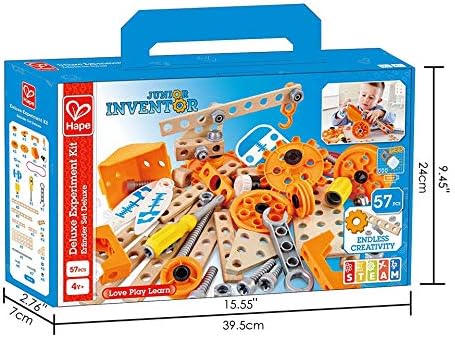 Hape Junior Inventor Deluxe Experiment Kit | 57 Piece Construction Building Toys, STEAM Science Kit for Kids 4 Years and Up (E3032A) - Image 7