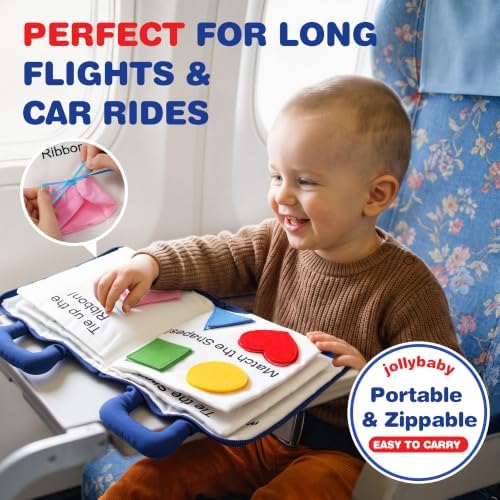 Jollybaby Soft Busy Books Sorting Toy for 18 M+ Baby Travel - My Quiet Book - Image 4