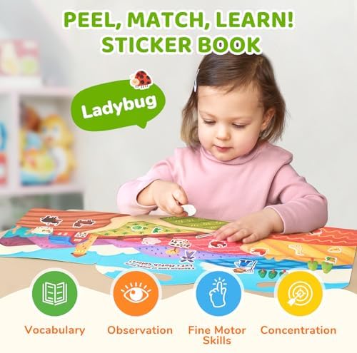 JoyCat Reusable Farm Animal Sticker Book, Travel Toys for Toddlers & Kids - Image 6