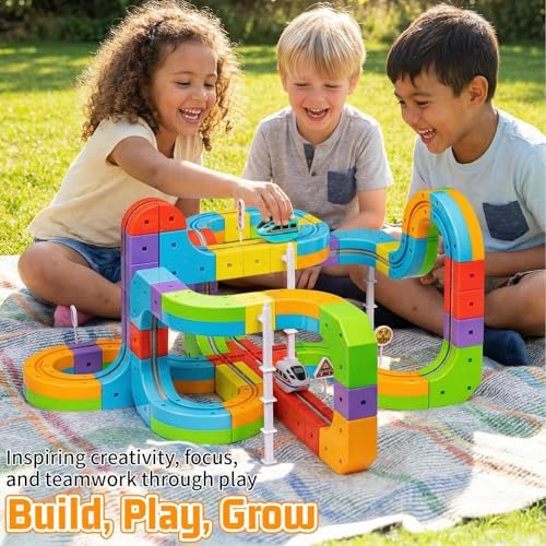 88 pcs KlickRail Electric Train Set Race Track for 3 4 5 6 7 8 Years Old - Image 5