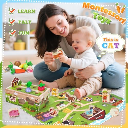 1 Year Old Girl Gifts, Montessori Wooden Toy for Toddlers 1-3, Baby Toys - Image 3