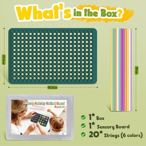 Fidget Toys for Kids 3+, Sensory Activity Knitted Board with 20 Strings - Image 5