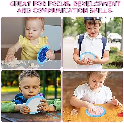 Boao 8 Set Mini Sensory Mats for Autism Kids Sensory Floor Tiles, Round - Image 6