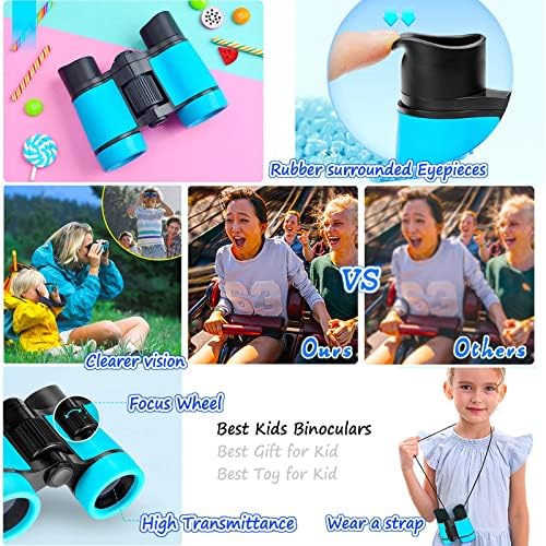 Kids Binoculars Ages 3-12 with Compass & Whistle - Image 4