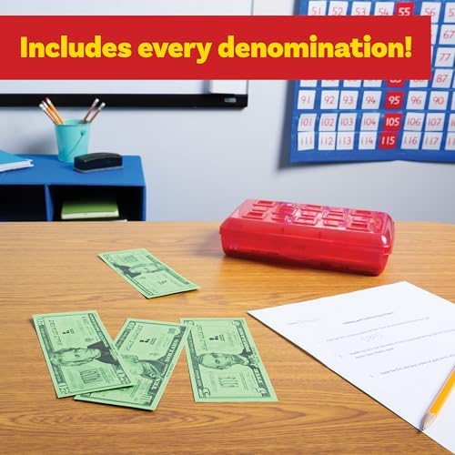 Learning Advantage Play Bills Set, Teach Money Math with Pretend Currency - Image 2
