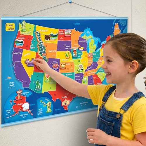 Imagimake Mapology USA Map Chart with Reuseable Stickers for Kids Ages 5+ - Image 6