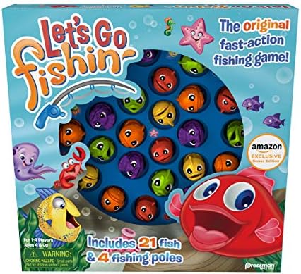Amazon Exclusive Bonus Edition Let's Go Fishin' with Lucky Ducks MAM Card Game | 1-4 Players, Ages 4+ by Pressman